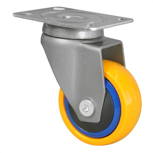 WAGNER Design - 3C - Lenkrolle/Apparaterolle/Transportrolle/Möbelrolle - mehrfarbig, Softlauffläche, Durchmesser Ø 50 mm, Kugellager, Tragkraft 50 kg - 01225001