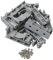 BQLZR DIN-Schienen-Adapter-Set, 4,2 x 1 x 1,8 cm, graue Kunststoff-Leiterplatten-Montagehalterung zur Befestigung und Fixierung von Leiterplatten oder elektronischen Schaltanlagen, 10-teilig