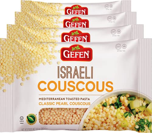 Gefen Israeli Pearl Couscous 1kg (4 Packs of 250g) Mediterranean Toasted Pasta