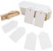 HAKACC HAKACC Kraftpapier Anhänger, 200 STK. Geschenkanhänger Weiß Etiketten Kraftpapier Anhänger mit Schnur Wunschkarten für Hochzeit Weihnachten