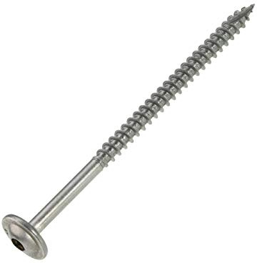 Tellerkopfschrauben 6 x 100 mm, Edelstahl A2-100 Stück, TX 25, ETA Zulassung, Teilgewinde