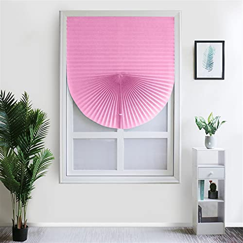 Heavyoff Faltjalousie Plissee Faltrollo Ohne Bohren mit Selbstklebend Thermo-Plissee Blickdicht für Fenster und Tür Sichtschutz und Sonnenschutz 60x150cm/23.6 W x 59 H Rosa