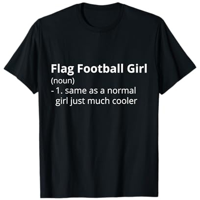 Flag Football Girl Definition Description T-Shirt