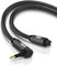 EMK Digital Sound Toslink to Mini Toslink Cable 3.5 SPDIF Optical Cable [Not a 3.5mm Aux] Optical Audio Cable (Angle Gray, 10M)