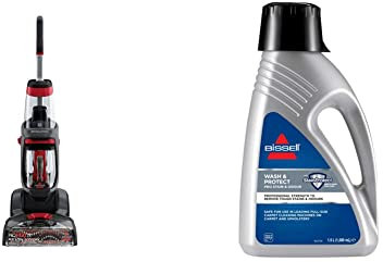 BISSELL ProHeat 2X Revolution | Upright Cleaner | Carpets Dry in About 30 Minutes | Titanium/Red Berends & Wash & Protect Pro Formula | For Use with All Leading Upright Carpet Cleaners |1089N