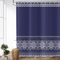 ASDCXZ Rideau de Douche Bleu 180x200 cm, Moderne Boho Géométrie Datura Bleu foncé Tissu imperméable Rideau Douche Tissu Lavable pour Baignoire avec 12 Crochets