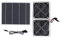 Ventilador con Panel Solar de 100 W Y 20 V,Kit de Ventilador con Energía Solar,Extractor de Aire Solar con 2 Ventiladores para Invernadero RV,Casa Rodante,Gallinero,Exterior