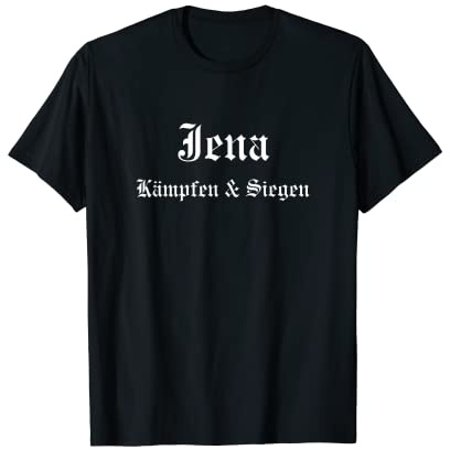Jena Shop Damen Unisex-Erwachsene Schwarz Klassisches Sports-Fan-T-Shirt mit Crew-Neck und Kurzarm, Größe S