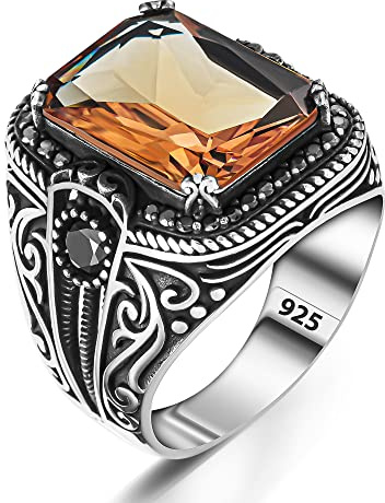 925 Karat geprägter massiver Sterlingsilber Zultanitstein Herrenring Siegelring für Herren, Sterling Silber, Zirkon