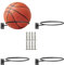 YunBey Wandhalterung Ball Halterung, 4 Stück Metall Ballhalter Schwarz, Basketball Halter Wand mit Schrauben für Fußball, Basketball, Volleyball, Rugby Display