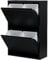 Atahome Didyma Waste and Recycling Bin - 2+2 Drawers and Plastic Buckets with Metal Handles, 4x15 Litres Waste Separation & Recycling, Sturdy Metal Structure Rubbish Bin (Black)