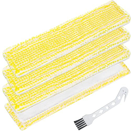 EATBALE Bonnette Microfibre Lingette pour Karcher WV2 WV5 WV6 Plus Premium WV50 WV6 WV70 WV75 WV55 WV60 Chiffon Microfibre Aspirateur Accessoires Tampons de nettoyage pour Kärcher (4 Pièces)