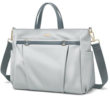 GOLF QUAITY Maletin Portatil 15 Pulgadas, Bolso de Mujer Grande Universidad, Bolso Portatil Ordenador Shopper Tote, Maletin Documentos, Bandolera para Portátil para Viaje Ejecutivo Trabajo