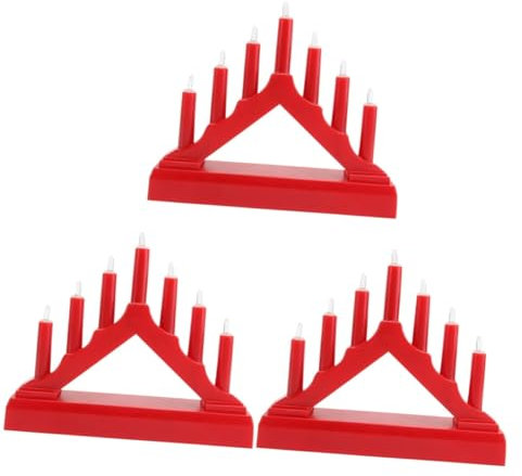 UKCOCO 3stücke Nachtlicht Im Retro-stil Weihnachtsbaum Kerzenbrücke Tischlampe Zufällige Farbwahl Für Wohnzimmer Schlafzimmer Büro Und Dekoration