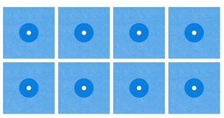 Isolbau Wandmanschette P3 Blau - 8 Stück 120 mm Dichtband - Wasserdichte Manschette für Sanitär, Dusche, Bad, Fliesen, Abdichtung Dichtmanschette für Innen- & Außenbereich