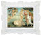 LIGUORO SHOP Bild Die Geburt der Venus di Botticelli, Reproduktion auf Banner, Leinwand mit barocken Rahmen, 45 x 37 cm (weiß)