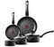 Tower T700304 SmartStart Classic 5 Piece Cookware Set with Easy Clean Aeroglide Non-Stick Coating, Oven Safe, Long Lasting, PFOA Free, Black