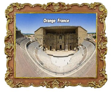 Calamita da frigorifero arancione Provenza Francia 3D souvenir da viaggio decorazione magnetica adesivo artigianale collezione