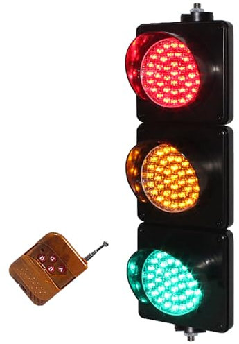 Traffic Light Signal 100mm(4inch) for Social Distancing, Warning, Signaling - Stop Light lamp, Red Yellow Green Traffic Signal Light for Factory Floor
