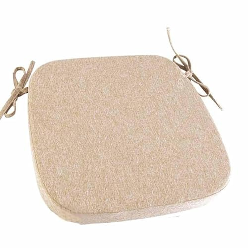 YWQJL Sitzkissen Halbrund Für Rattansessel Stuhlkissen Mit Bändern 5cm Dick Sitzkissen Waschbare rutschfest Sitzkissen Mit Reißverschluss Für Indoor Zuhause Büro Küche(E,43x42x5cm)