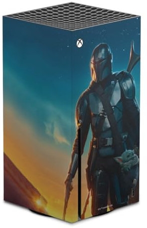 DeinDesign Autocollant Compatible avec Microsoft Xbox Series X Sticker Film Autocollant Star Wars The Mandalorian Coucher du Soleil
