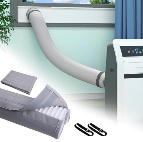 2 pcs Portable Air Conditioner Hose Cover Wrap, AC Hose Insulation Sleeve, AC Hose Duct Vent Insulation Sleeve, for 5 & 5.9 Diameter Exhaust Hoses