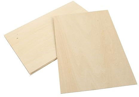 SHINEOFI 5pcs Basswood Plywood Layer Board 300x200x2mm Blank Wooden Pieces for DIY Pyrograph Sand Painting Crafts Model Making