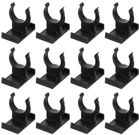 QUARKZMAN 12 Stück 1,89 ''x1 14'' Kunststoff-Nivellierfuß-Zehen-Küchenclips | Verbinder, verstellbare Möbelfüße Sockelleiste Sockel-Nivellierfuß-Clips für Sofa-Schrank-Tisch, Schwarz