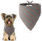 Aomig Bandana Hund Kopftücher Hunde Dreiecks Mode Halstuch Hundehalstuch klassisches Plaid Dreieckstuch Waschbare Hundehalstücher Geburtstag Hund für Kleine Mittel Große Hunde Katzen 50x50x70cm(Asche)