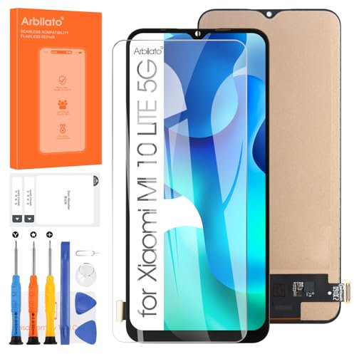 Arbilato pantalla LCD para xiaomi mi 10 Lite 5G pantalla táctil reemplazo digitalizador Asamblea kit de reparación para xiaomi m2002j9g m2002j9s