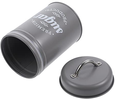 BEBEMOKO Contenedor De Almacenamiento Hermético Para Café y Bote De Metal Con Tapa Decoración De Cocina Diseño Moderno y Práctico Para Guardar Dulces y Especias