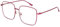 Dollger Blaulichtfilter Brille für Damen Herren Blaue Licht Blockieren Brille Square Metall Großer Rahmen Brille Anti Blaulicht PC TV Gaming Rot
