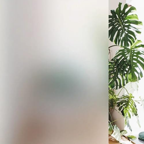 StickersWall Window Film Privacy Frosted Window Film Opaque Vinyl Stickers for Glass Windows Frosting Self Adhesive Sun Block Home Bathroom Office (61cm x 100cm)