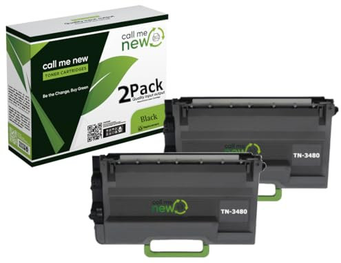 callmenew TN3480 HL-L5100DN Toner Kompatibel für Brother TN-3480 HL-L5100DN MFC-L5750DW Toner MFC-L5700DN HL-L5200DW DCP-L5500DN HL-L6400DW HL-L5000D HL L5100DN TN-3430 TN3430 Schwarz, 2er Pack
