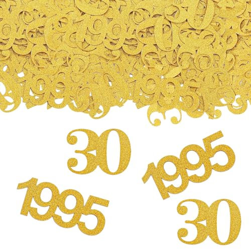 100 Stück Konfetti Deko 30 Geburtstag Frau,30er Years Hochzeits Geburtstagsdeko Streudeko Glitzer Gold Tischdeko für Lustig 30 Jahren Jahre Party Mann Loved Hochzeitstag Luftschlangen Streudeko