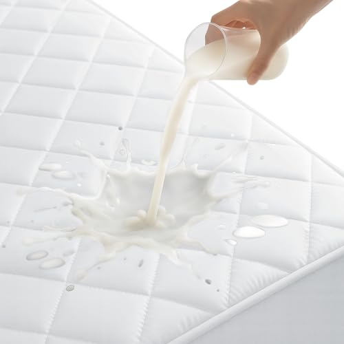 YSTELLAA Matratzenschoner 180x200cm, Weiß | Weiche Matratzenbezug Atmungsaktive, Mattress Protector Anti-Milben, Matratzenschutz Für Matratzen Topper Bis 30cm