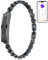 LIGE 2025 Bracelet Connecté Femme Acier Inoxydable sans Écran, 3ATM Étanche Noir Élégant Slim Bijoux Bracelet avec Fréquence Cardiaque/Moniteur de Sommeil/SpO2 Podomètre Bracelets pour iOS Android