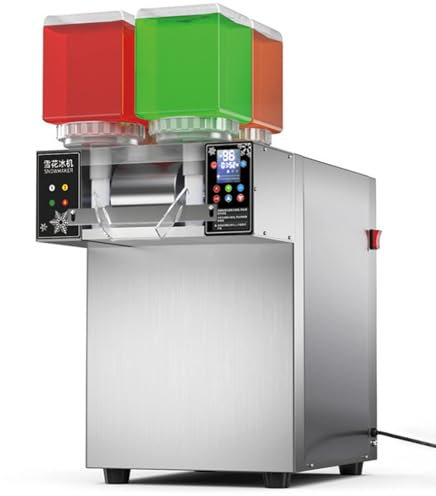 Automatische elektrische Eismaschine, 180 kg/24 h, kommerzieller Schneekegel-Slush-Maker, Geschwindigkeitsregulierung, Schneeflocken-Eisrasierer für Zuhause, Food Truck, Restaurant und Milchtee-Läden