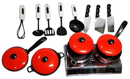Ssguopte 13pcs toy kitchen utensils for kids Kids Toy Kitchen Cooking Sets Home Cooking Toys Food Utensils Pans Pots Dishes Cookware