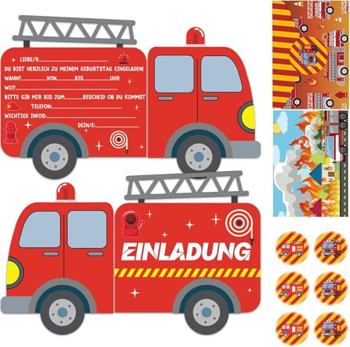 ZeiLaBang Kakadi Einladungskarten Kindergeburtstag,12 Umschläge,12 Deutsche Einladungskarten,12 Tattoo Aufkleber,Partyeinladungen Einladungen für Geburtstagsfeier oder Feier