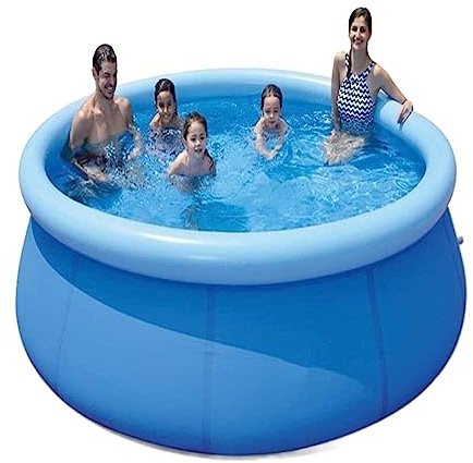 FOELANNE Familienfreizeit-Pool, Aufblasbarer Swimmingpool for Familien und Erwachsene, Blau, mehrere Größen(300 * 76cm)