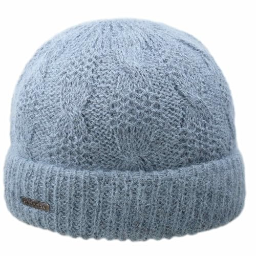 Melegari Strickmütze | Wolle und Angora | Zopfmuster | Damen/Mädchen | Beanie Hat | Enza