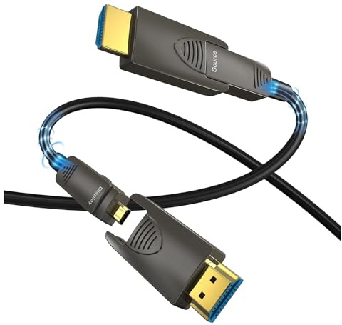 Câble À Fibre Optique Détachable, HDMI 2.1 8K, Type A +, Type D, 8K À 60 Hz, 4K À 120 Hz, 48 Gbit/s, 15 M, 20 M, 50 M, Compatible Avec RTX 4070/4090.(40m)