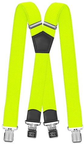 Fabio Farini 4 cm breiter Hosenträger X Form für Herren | elastisch & verstellbar mit 3 extra starken Metallclips