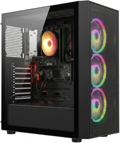 Nexum Titan Gaming PC – AMD Ryzen 5 5500, NVIDIA RTX 3050 6GB,16GB DDR4 RAM | 500GB NVMe + 1TB HDD, WiFi & RGB Lighting, Windows 11, VR Ready, 700W PSU