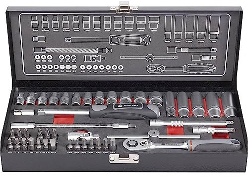 Toolcraft Steckschlüsselsatz metrisch 1/4 (6.3 mm) 45teilig 826386