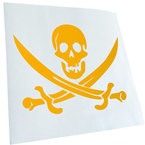 Autoaufkleber - Piraten Schädel Aufkleber für Auto, Laptop, Fahrrad, LKW, Motorrad mehrfarbig JDM Decal Racing