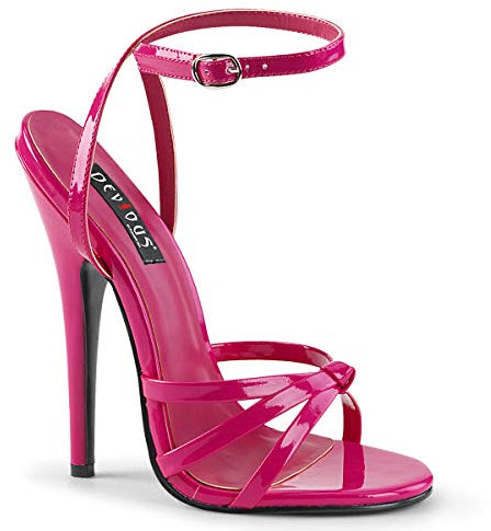 Devious Damen DOMINA-108 Sandale, Hot Pink Patent