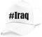 Reifen-Markt Base Cap Hashtag #Iraq Größe Uni Farbe Weiss Druck Schwarz