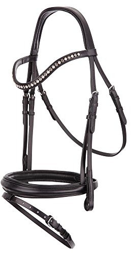 BR Trensenzaum Cambridge, Farbe:schwarz/Silber, Groesse:Full